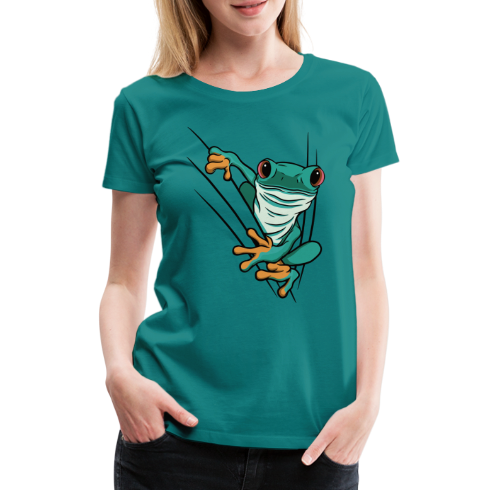 Lustiger Frosch Frauen Premium T-Shirt - Divablau