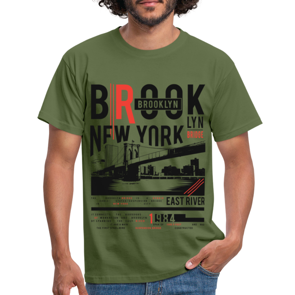 New York Shirt New York Brooklyn T-Shirt - Militärgrün