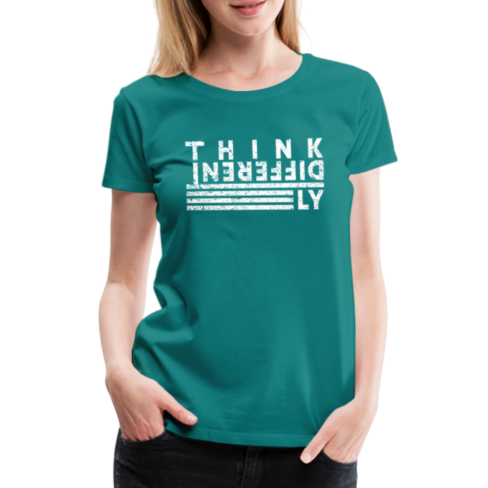 Anders Denken Shirt Think Differently Männer Frauen Premium T-Shirt - Divablau