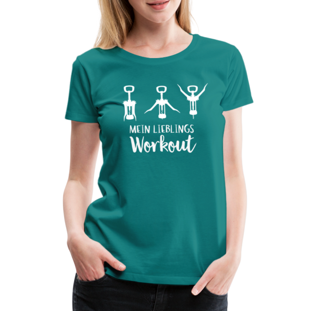 Wein Korkenzieher Mein Lieblings Workout Lustiges Frauen Premium T-Shirt - Divablau