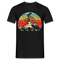 Berge und Mountain Berg Shirt Retro Vintage Style T-Shirt - Schwarz