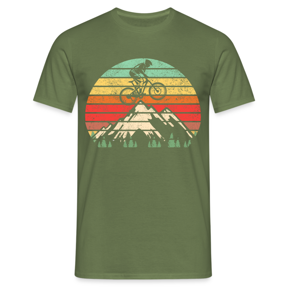 Berge und Mountain Berg Shirt Retro Vintage Style T-Shirt - Militärgrün