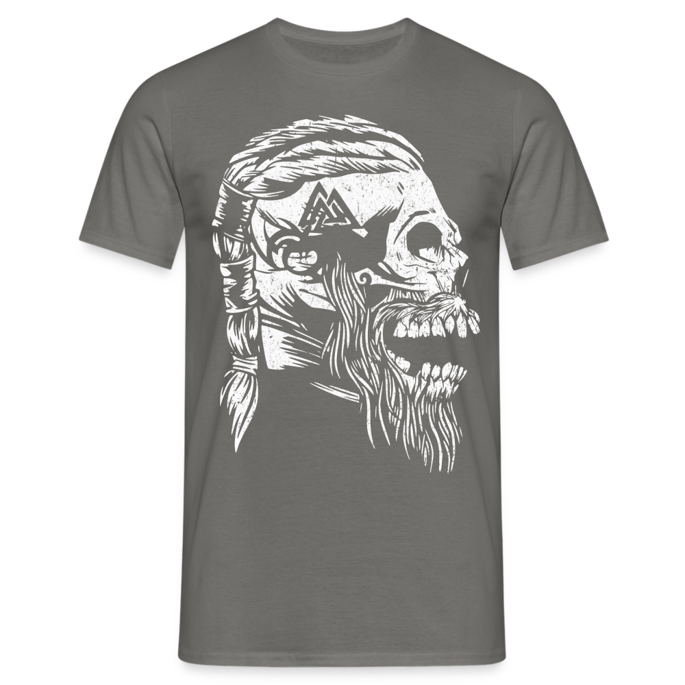 Wikinger Shirt Wikinger Totenkopf Viking Skull T-Shirt - Graphit