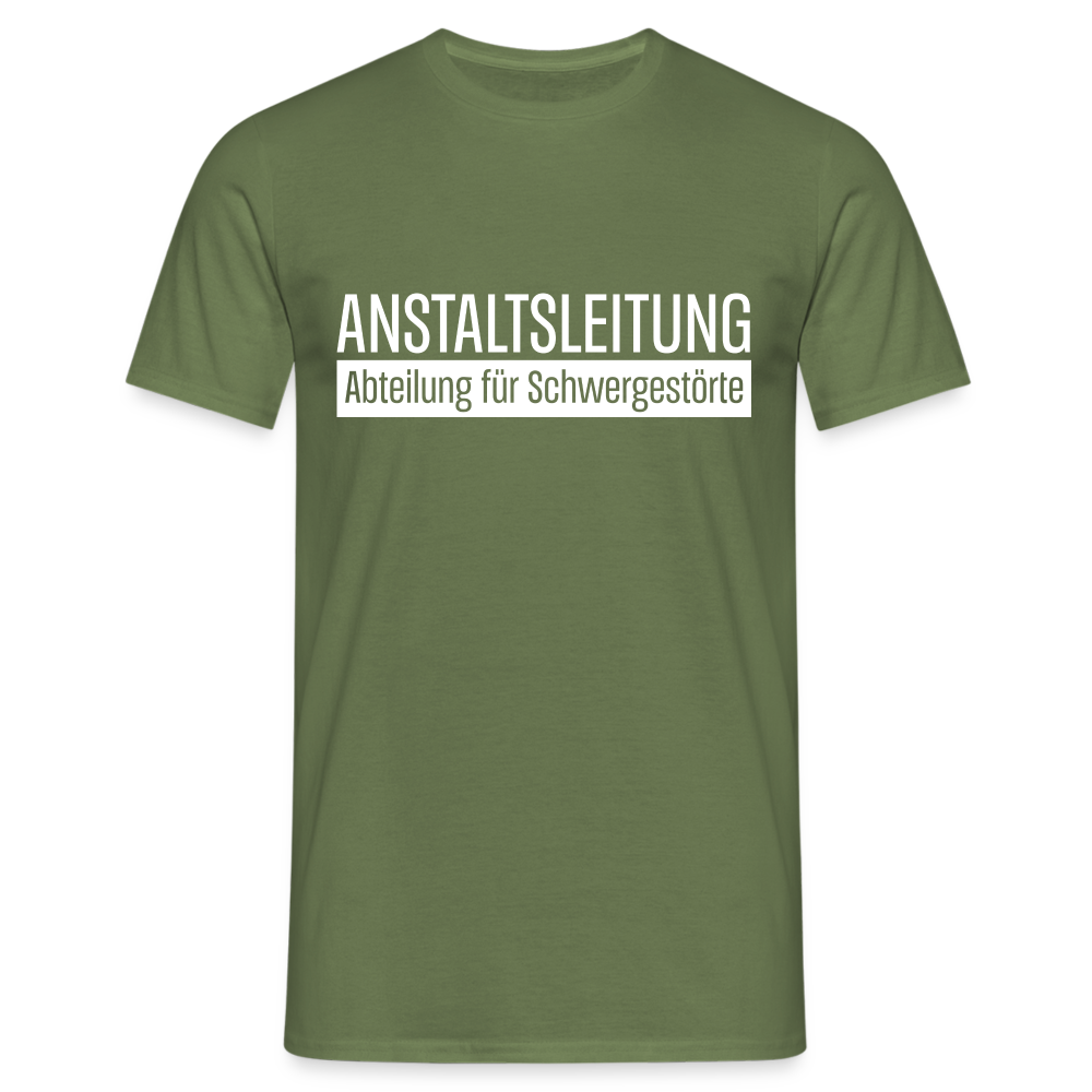 Anstaltsleitung Abteilung für Schwergestörte Lustiges Arbeits T-Shirt - Militärgrün