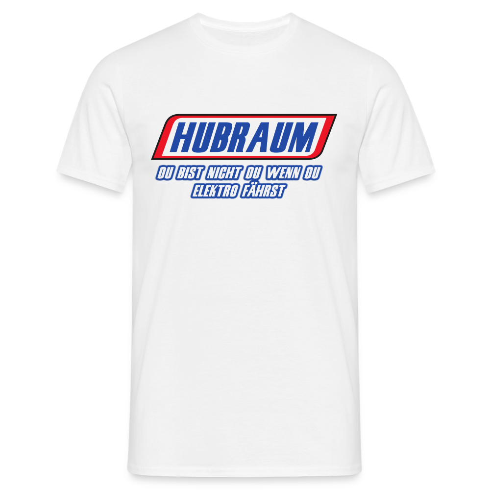 Mechaniker Shirt Hubraum du bist nicht du wenn du Elektro fährst T-Shirt - weiß
