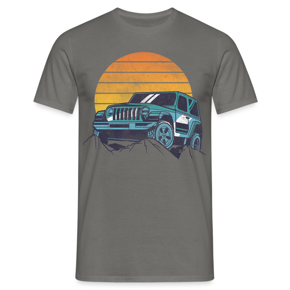 Offroad Shirt Gelände Berge Geländewagen Reto Vintage Style T-Shirt - Graphit