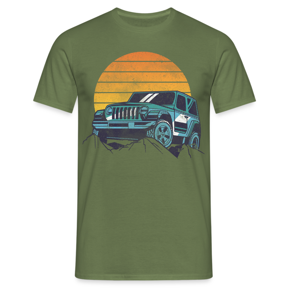 Offroad Shirt Gelände Berge Geländewagen Reto Vintage Style T-Shirt - Militärgrün