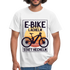 E-Bike Shirt - Lächeln statt hecheln - Lustiges T-Shirt - weiß