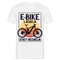 E-Bike Shirt - Lächeln statt hecheln - Lustiges T-Shirt - weiß