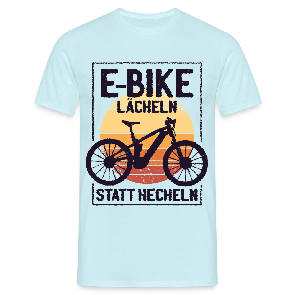 E-Bike Shirt - Lächeln statt hecheln - Lustiges T-Shirt - Sky