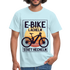 E-Bike Shirt - Lächeln statt hecheln - Lustiges T-Shirt - Sky