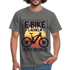E-Bike Shirt - Lächeln statt hecheln - Lustiges T-Shirt - Graphit