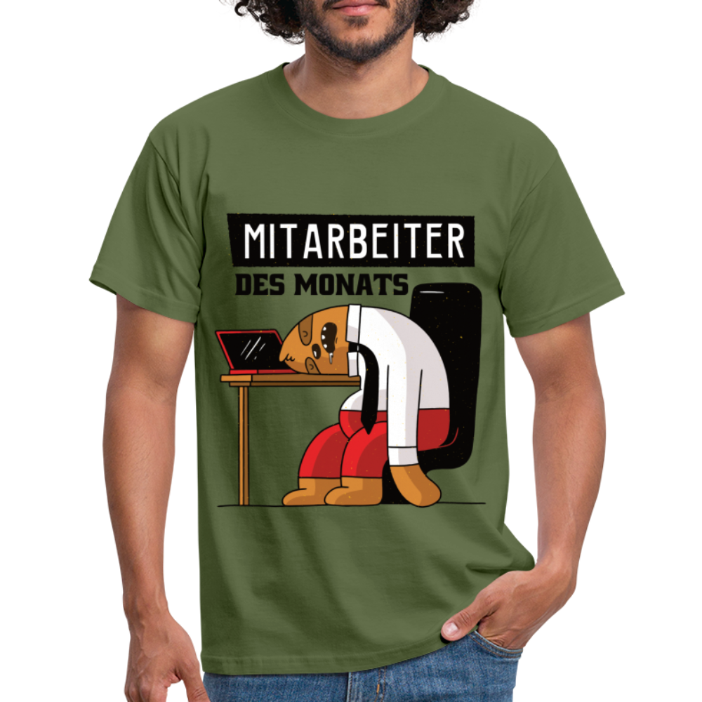 Faultier Büro Schreibtisch Mitarbeiter des Monats Lustiges T-Shirt - Militärgrün