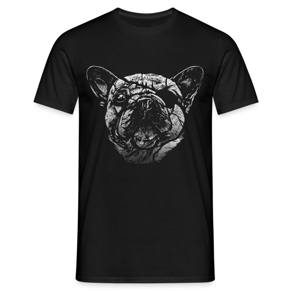 Cooler Hund mit Augenklappe Lustiges T-Shirt - Schwarz