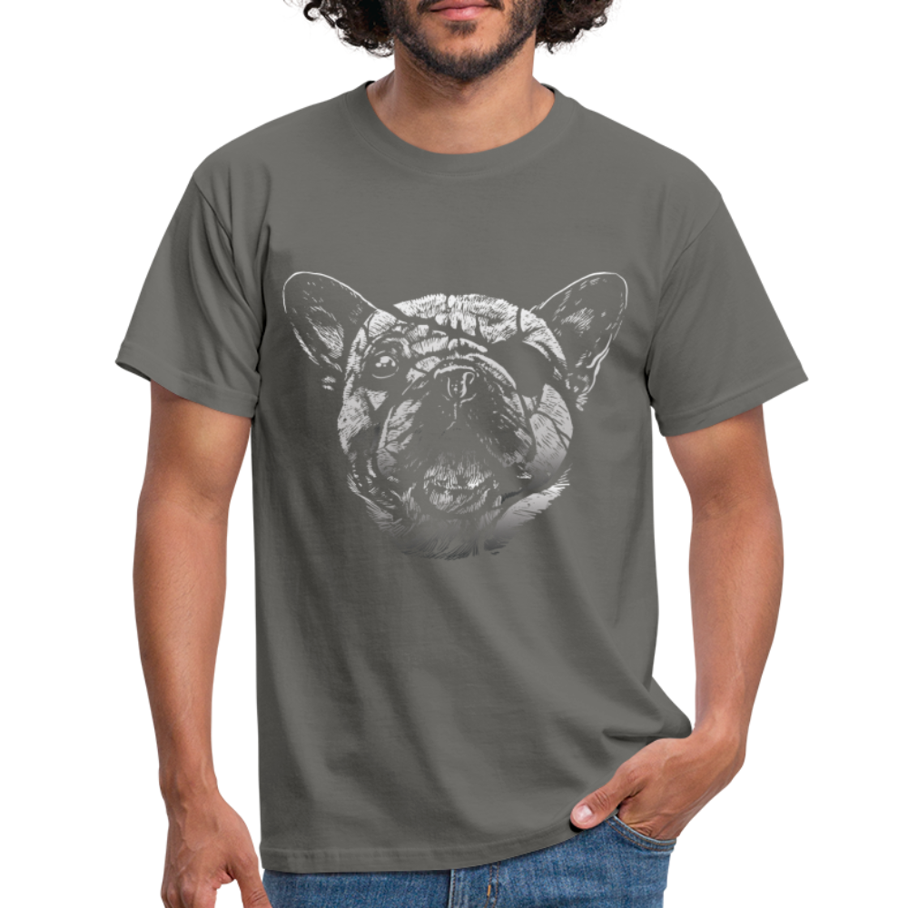 Cooler Hund mit Augenklappe Lustiges T-Shirt - Graphit