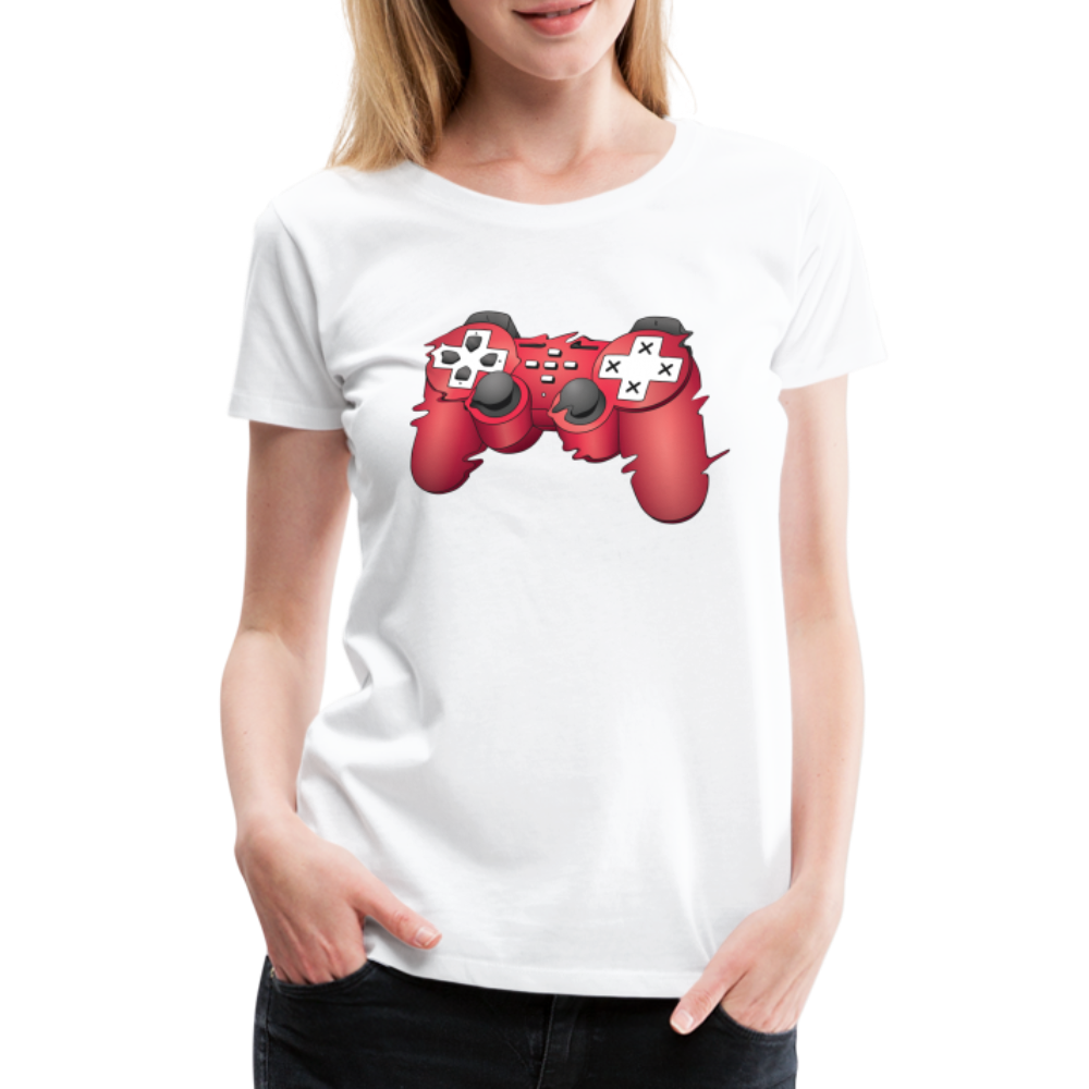 Gamer Shirt Controller Gaming Video Games Geschenk Frauen Premium T-Shirt - weiß