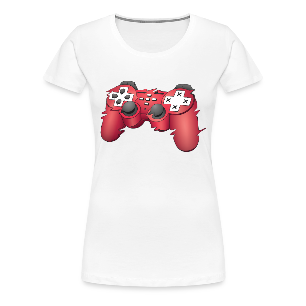 Gamer Shirt Controller Gaming Video Games Geschenk Frauen Premium T-Shirt - weiß