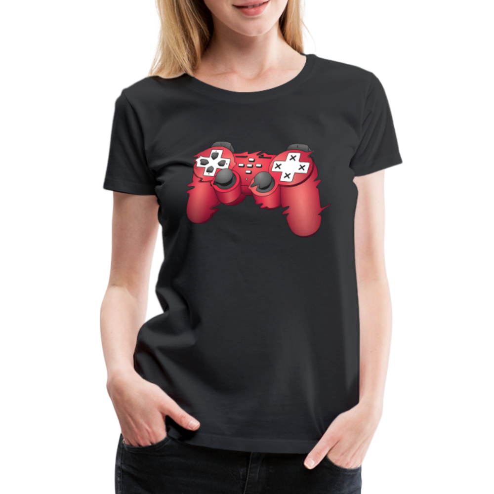 Gamer Shirt Controller Gaming Video Games Geschenk Frauen Premium T-Shirt - Schwarz