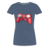 Gamer Shirt Controller Gaming Video Games Geschenk Frauen Premium T-Shirt - Blau meliert