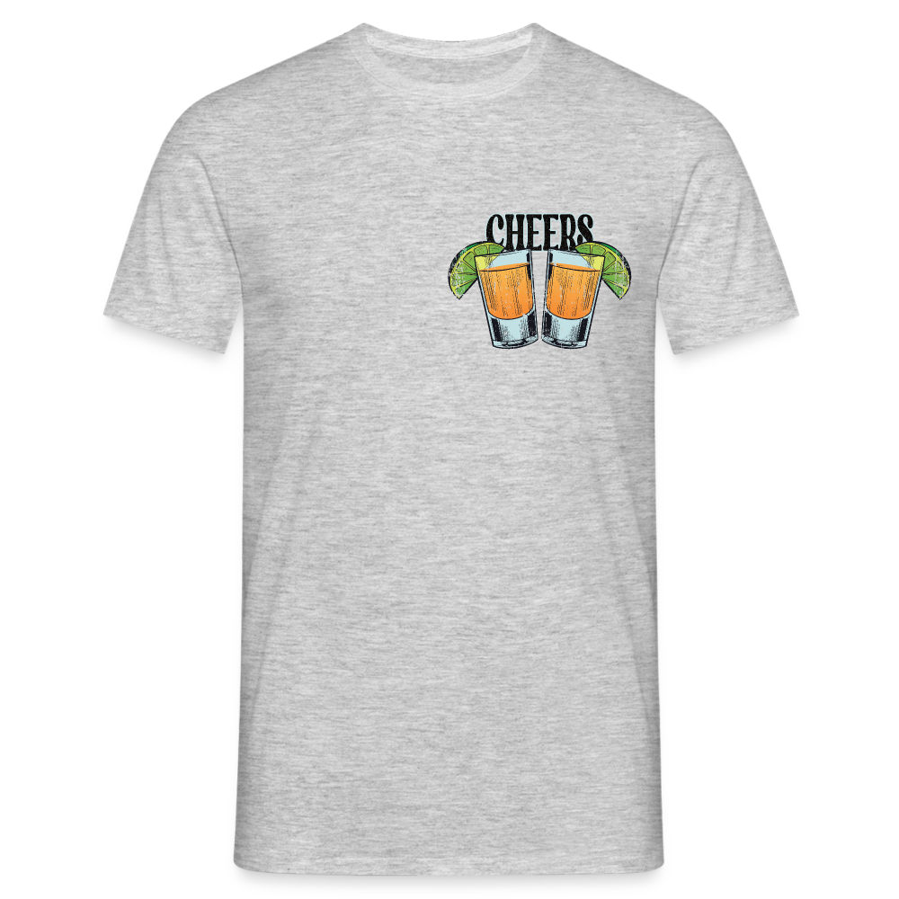 Sommer Shirt Cocktail Shot Cheers T-Shirt - Grau meliert