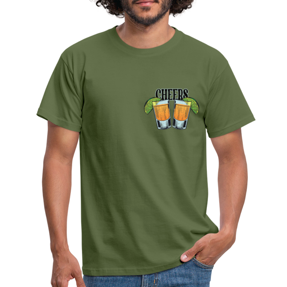 Sommer Shirt Cocktail Shot Cheers T-Shirt - Militärgrün