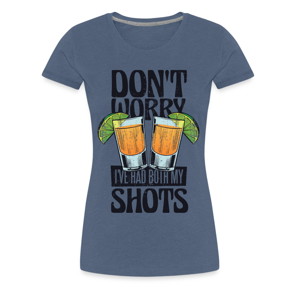 Sommer Shirt Cocktail Shot Cheers Frauen Premium T-Shirt - Blau meliert