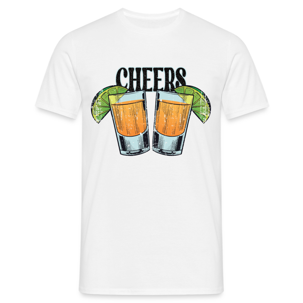 Sommer Shirt Cocktail Shot Cheers T-Shirt - weiß