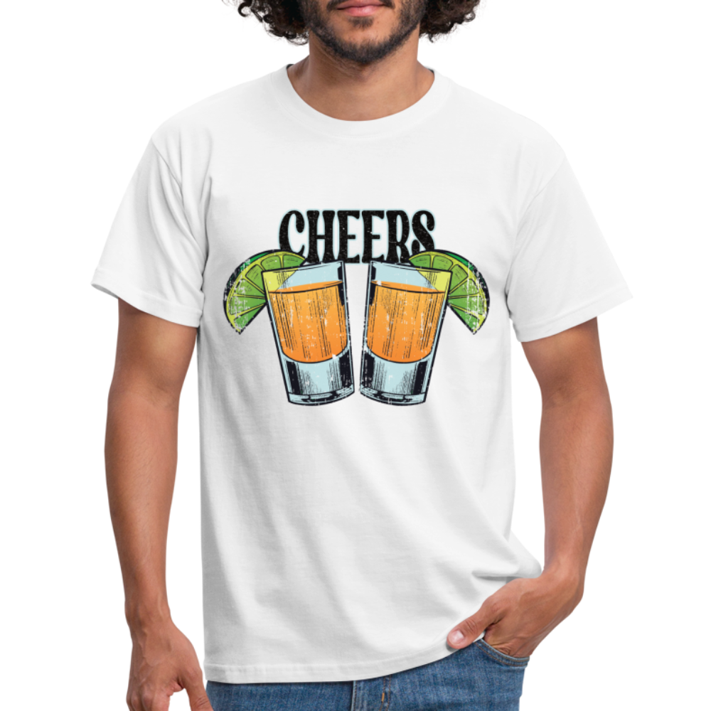 Sommer Shirt Cocktail Shot Cheers T-Shirt - weiß
