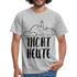 Katze Mittelfinger NICHT HEUTE Lustiges T-Shirt - Grau meliert