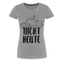 Katze Mittelfinger NICHT HEUTE Lustiges Frauen Premium T-Shirt - Grau meliert