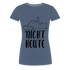 Katze Mittelfinger NICHT HEUTE Lustiges Frauen Premium T-Shirt - Blau meliert