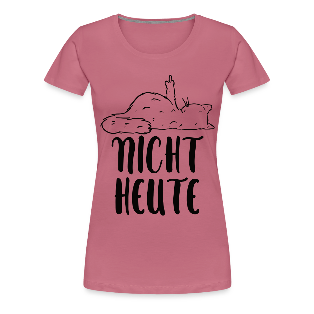 Katze Mittelfinger NICHT HEUTE Lustiges Frauen Premium T-Shirt - Malve