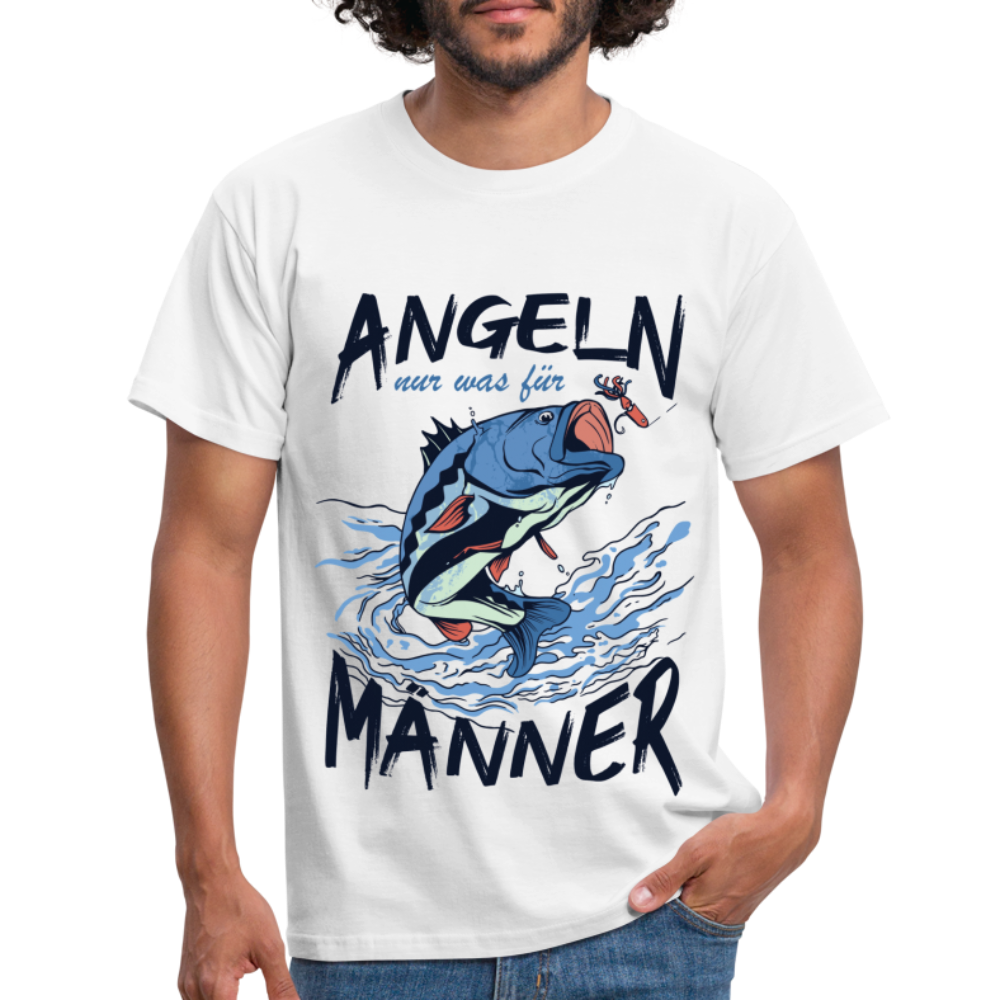 Angler Shirt Angeln is was für Männer Lustiges Geschenk T-Shirt - weiß