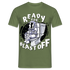 Astronaut auf dem Topf Ready for Blast off Lustiges T-Shirt - Militärgrün