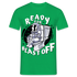 Astronaut auf dem Topf Ready for Blast off Lustiges T-Shirt - Kelly Green