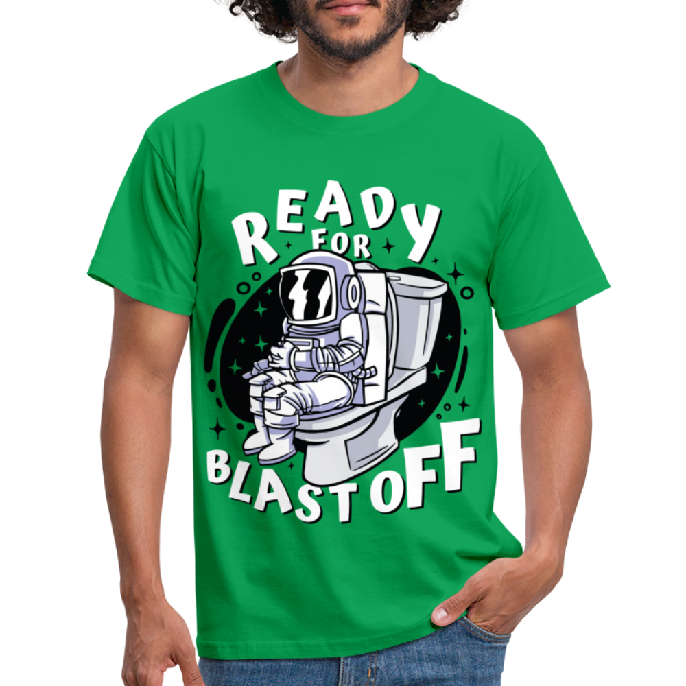 Astronaut auf dem Topf Ready for Blast off Lustiges T-Shirt - Kelly Green