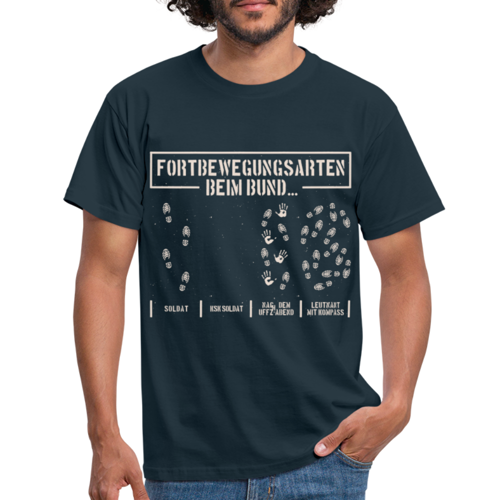 Bundeswehr Shirt Fortbewegungsarten beim Bund Lustiges T-Shirt - Navy