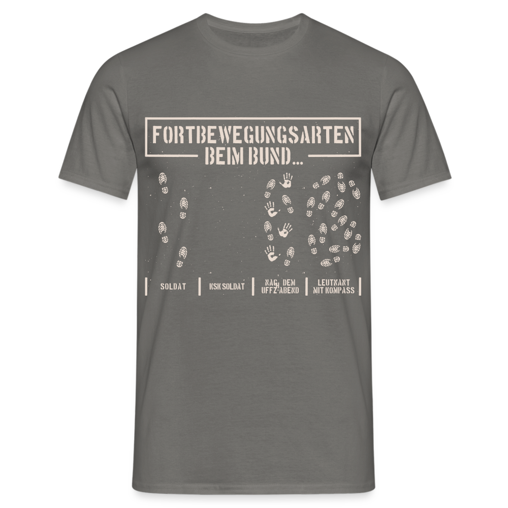 Bundeswehr Shirt Fortbewegungsarten beim Bund Lustiges T-Shirt - Graphit