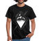 Berge Natur Geometrisch T-Shirt - Schwarz
