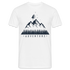 Berge Natur Geometrisch T-Shirt - weiß