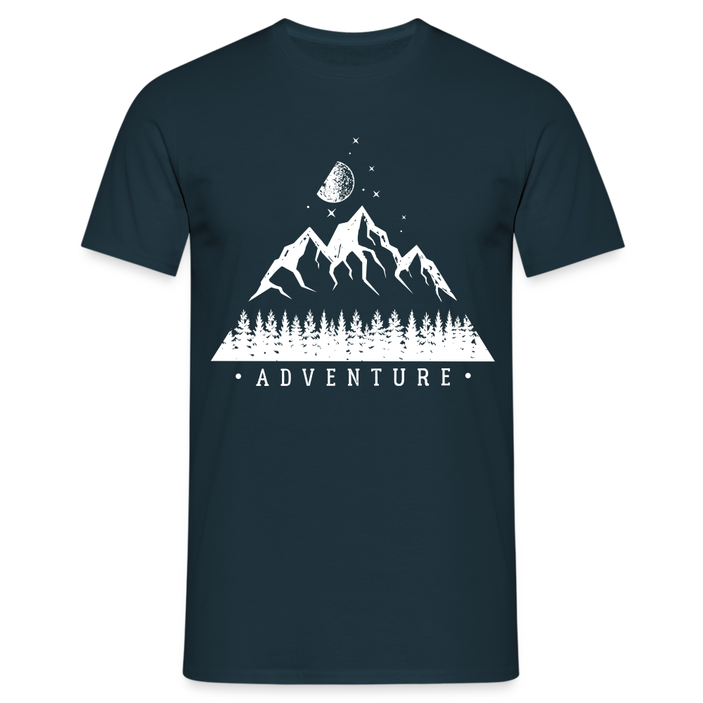 Berge Natur Geometrisch T-Shirt - Navy