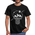 Berge Natur Bergsee Mond Geometrisch T-Shirt - Schwarz