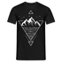 Berge Natur See Geometrisch T-Shirt - Schwarz