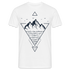Berge Natur See Geometrisch T-Shirt - weiß