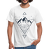 Berge Natur See Geometrisch T-Shirt - weiß