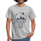 Berge Natur Bergsee Mond Geometrisch T-Shirt - Grau meliert