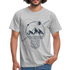 Berge Natur Bergsee Mond Geometrisch T-Shirt - Grau meliert