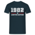 40. Geburtstag Geschenk T-Shirt Geboren 1982 Limited Edition - Navy