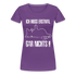Faule Katze Mittelfinger Ich muss erstmal gar nichts Lustiges Frauen Premium T-Shirt - Lila