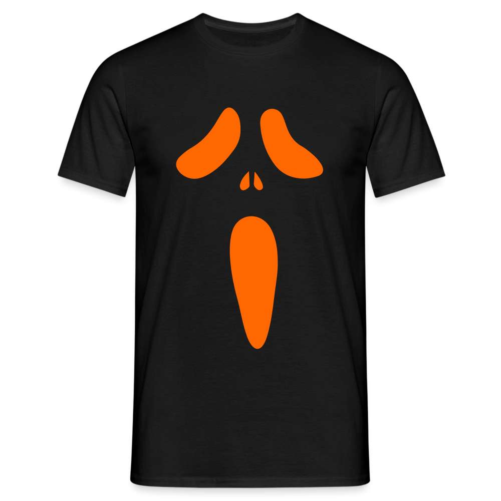 Halloween Shirt Kürbis Gesicht Lustiges Kostüm T-Shirt - Schwarz